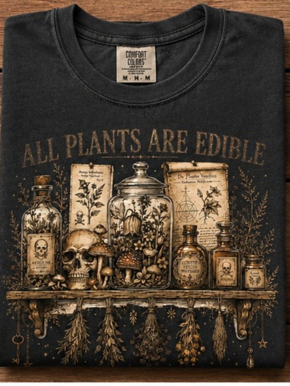All Plants Are Edible Some Only Once Comfort Colors Graphic Tee - Picture 3 of 4